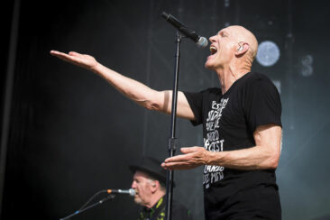 Concert photography, festival photographer, Concert of Australian rock band Midnight Oil at Paleo Festival, Nyon, Switzerland - 19 July 2017