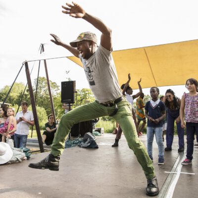 Festival photography, dance workshop at Amsterdam Roots Festival, Oosterpark, Amsterdam