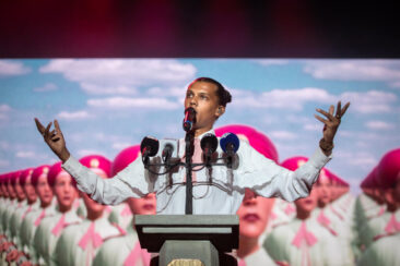 Concert and festival photography, Belgian singer Stromae performing at Paleo Festival, Nyon- Switzerland