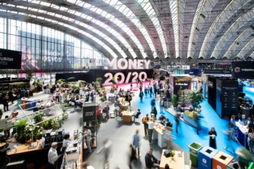 Corporate event photography, conference photography, participants networking during Money 20/20 in Amsterdam RAI conference centre