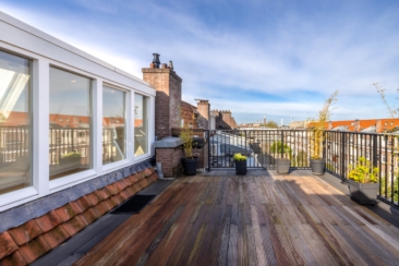 Interior photography, branding photography, real estate photography, interior photo of a roof terrace in an apartment in Amsterdam for real estate agent / Funda / Airbnb